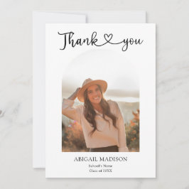 Arch Photo Script with Heart Graduation Dankeskarte