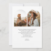 Arch Photo Script with Heart Graduation Dankeskarte (Rückseite)