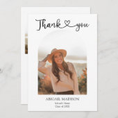 Arch Photo Script with Heart Graduation Dankeskarte (Vorne/Hinten)