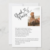 Arch Photo Script with Heart Graduation Party Einladung (Rückseite)