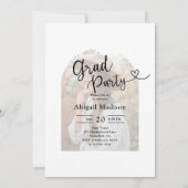 Arch Photo Script with Heart Graduation Party Einladung (Rückseite)