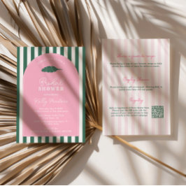 Arch Pink And Green Beverly Hills Bridal Shower Einladung