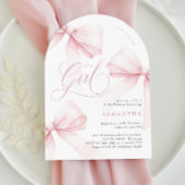 Arch Pink Bow Girl Babydusche Einladung
