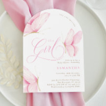 Arch Pink Butterflies Girl Baby Dusche