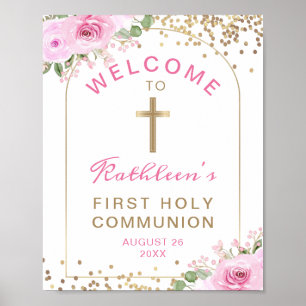 Arch Pink Gold Floral First Heilige Kommune Willko Poster