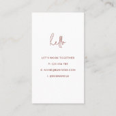 Arch Pink Terracotta Moderne Visitenkarte (Rückseite)