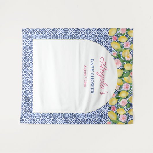 Arch Positano Lemons Babydusche Foto Hintergrund Wandteppich (Vorderseite (Horizontal))