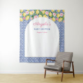 Arch Positano Lemons Babydusche Foto Hintergrund Wandteppich (Beispiel)