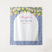 Arch Positano Lemons Babydusche Foto Hintergrund Wandteppich (Vorderseite)
