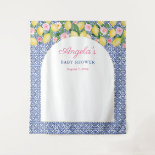 Arch Positano Lemons Babydusche Foto Hintergrund Wandteppich