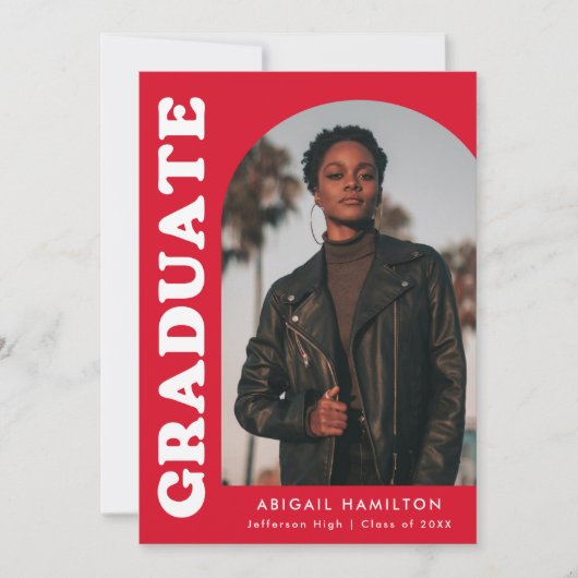 Arch Red 4 Foto Abschluss aufsetzen Ankündigung (Vorderseite)