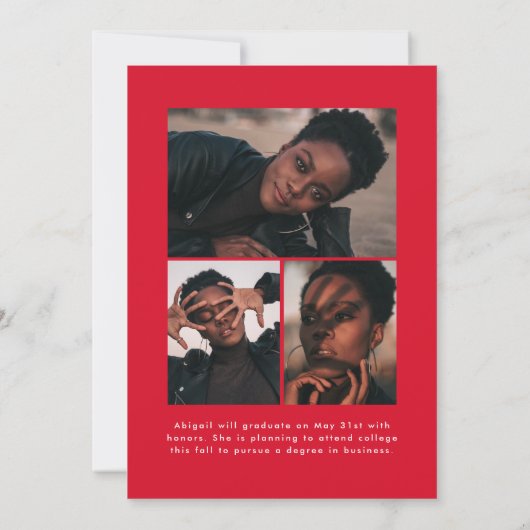 Arch Red 4 Foto Abschluss aufsetzen Ankündigung (Rückseite)