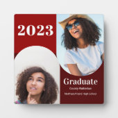 Arch Red Burgundy Keepake Zwei-Foto-Abschluss Fotoplatte (Vorderseite)