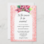 Arch Red Poinsettia Flat Christmas Einladung (Vorderseite)