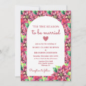 Arch Red Poinsettia Flat Christmas Einladung (Vorderseite)