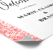 Arch Red Poinsettia Weihnachtsaufenthalt Willkomme Poster (Ecke)