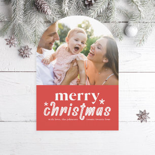 Arch Retro Frohe Weihnachten Feiertags-Postkarte Einladung
