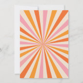 Arch Retro hier kommt die Son Baby Dusche Einladung (Rückseite)