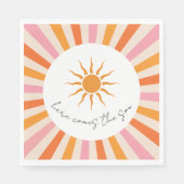 Arch Retro hier kommt die Son Baby Dusche Serviette (Vorderseite)