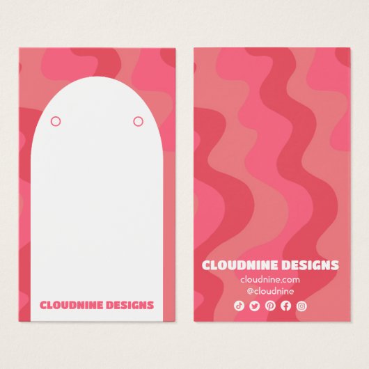 Arch Retro Waves Earring Necklace Juwelier Display (Vorne & Hinten)