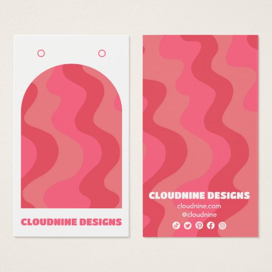 Arch Retro Waves Earring Necklace Juwelier Display (Vorne & Hinten)