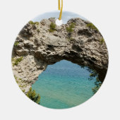 Arch Rock auf Mackinac Island, Michigan Keramik Ornament (Vorne)