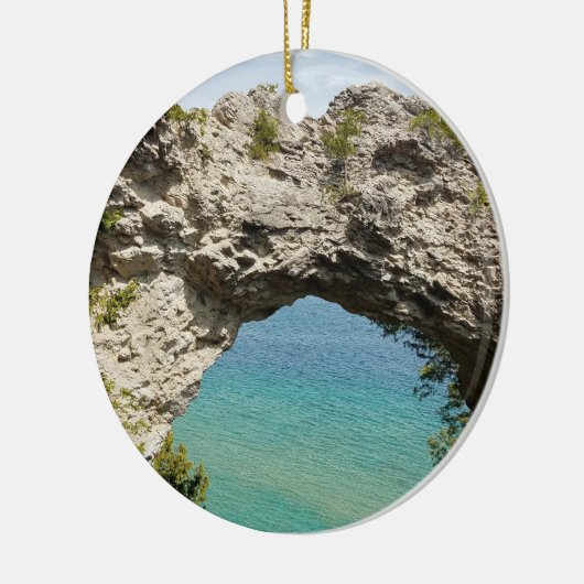 Arch Rock auf Mackinac Island, Michigan Keramik Ornament (Links)