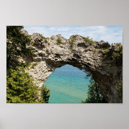 Arch Rock auf Mackinac Island, Michigan Poster (Vorne)