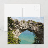 Arch Rock auf Mackinac Island, Michigan Postkarte (Vorne/Hinten)