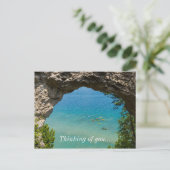 Arch Rock Canoeing Postkarte (Stehend Vorderseite)