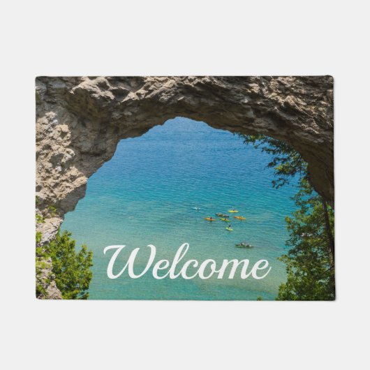 Arch Rock Canoeing Welcome Doormat Fußmatte (Vorderseite)