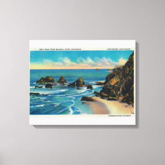 Arch Rock from Maxwell Point, OceansideCoast Leinwanddruck (Vorderseite)