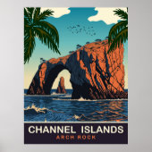 Arch Rock, Kanalinseln, CA, Reisen Poster (Vorne)