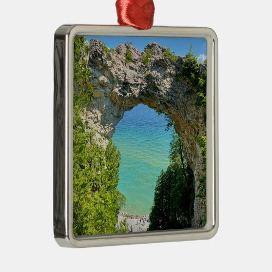 Arch Rock Mackinac Island Keramik Ornament (Rechts)