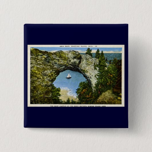 Arch Rock Mackinac Island, Michigan Button (Vorderseite)