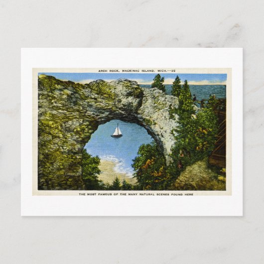 Arch Rock Mackinac Island, Michigan Postkarte (Vorderseite)