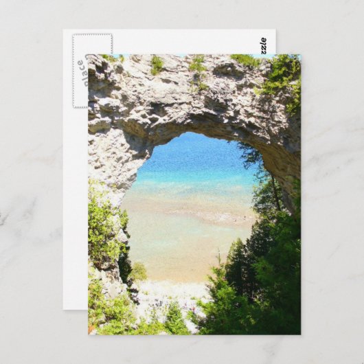 Arch Rock, Mackinac Island Postkarte (Vorne/Hinten)