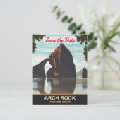 Arch Rock Oregon Coast Hochzeits-Einladung Save The Date (Stehend Vorderseite)