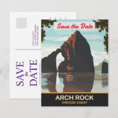 Arch Rock Oregon Coast Hochzeits-Einladung Save The Date (Vorne/Hinten)