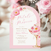 Arch rosa Petals und Prosecco-Brautparty