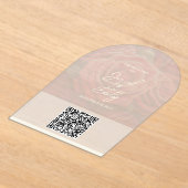 Arch Rose Style Akronylic Wedding QR Code Einladun Acryleinladungen (Ablage )