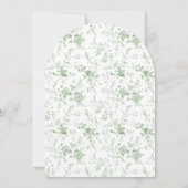 Arch Sage Green Afternoon Tea Party Babydusche Einladung (Rückseite)