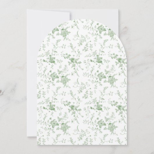 Arch Sage Green Afternoon Tea Party Babydusche Einladung (Rückseite)