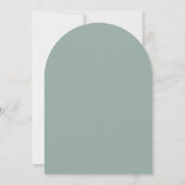 Arch Sage Green The Night Before Probe Dinner Einladung (Rückseite)