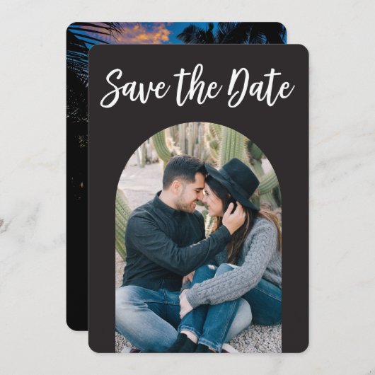 Arch Save the Date doppelseitiges Foto (Vorne/Hinten)