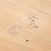 Arch Save the Date Moderne Skripthochzeit Acryleinladungen (Ablage )