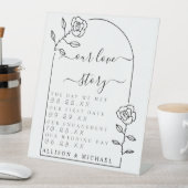 Arch Script unser Liebe Story Pedestal-Zeichen Sockelschild (In Situ)