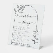 Arch Script unser Liebe Story Pedestal-Zeichen Sockelschild (Vorderseite)