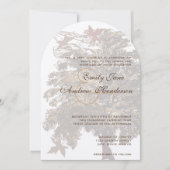 Arch Shape Brown Oak Tree Einladung zur Hochzeit (Vorderseite)