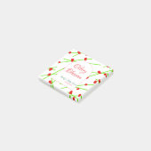 Arch shape cherry blossom red green baby shower na post-it klebezettel (angewinkelt)